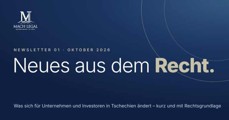 Newsletter MACH LEGAL 01, Oktober 2026 – Neues aus dem Recht